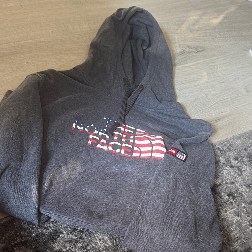 The North Face Charcoal Hoodie with Logo